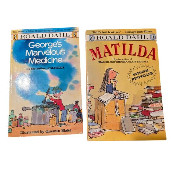 Bundle of 2 Roald Dahl Paperback Books - Matilda & George's Marvelous Medicine - Picture 1 of 4